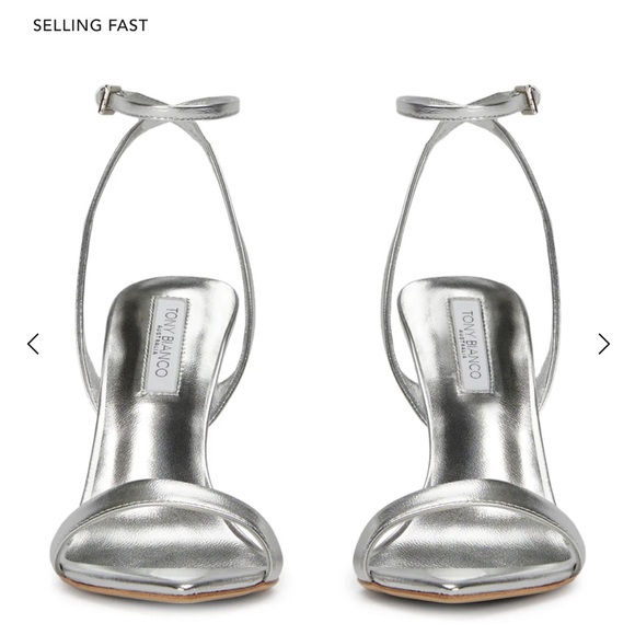 Tony Bianco Silver Nappa Metallic Heels - Picture 4 of 16